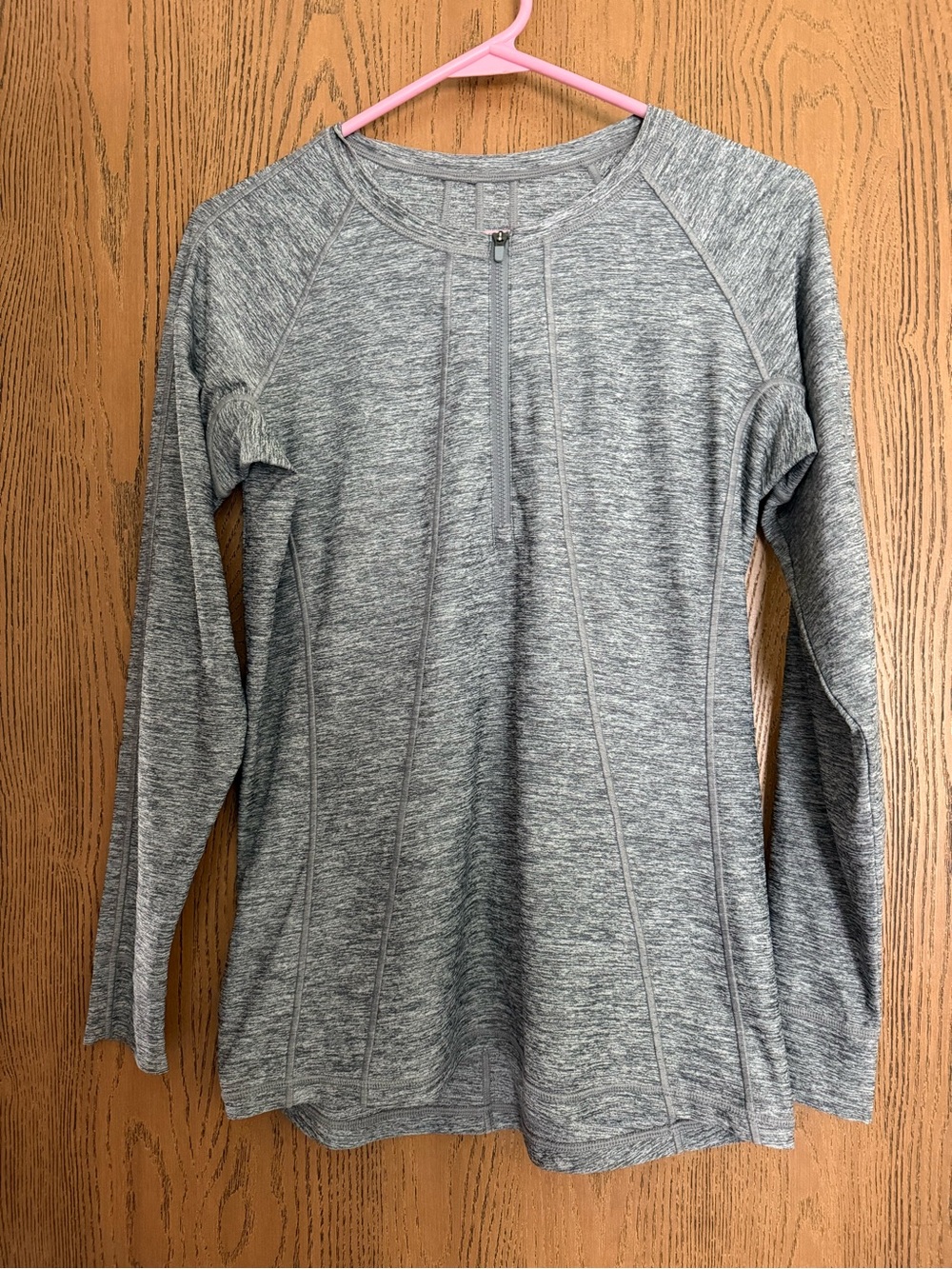 Athleta Heather Gray Half-Zip Performance Pullover